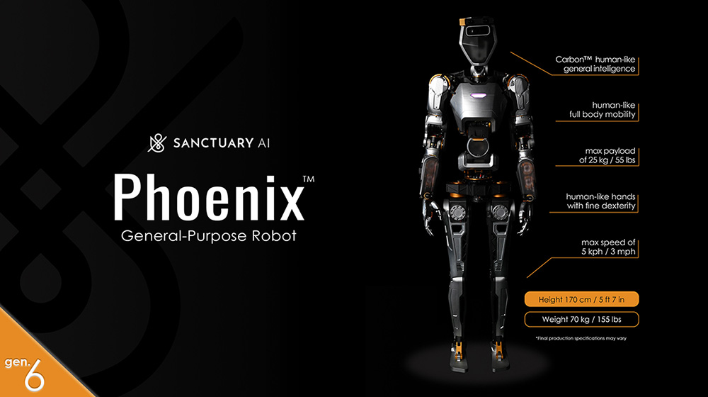 Sanctuary AI：Phoenix全新第6代人形通用機(jī)器人來了