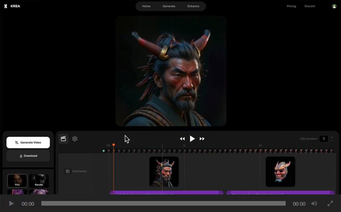 Krea AI推出一款全新的視頻生成工具：Krea Video