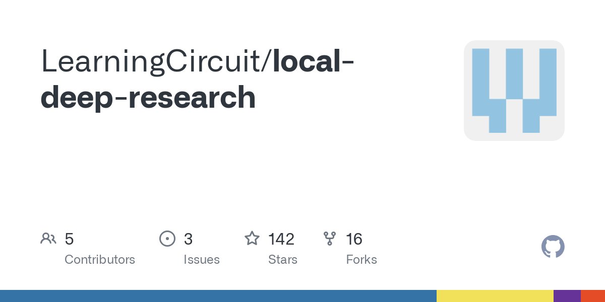 Local Deep Research：一個開源的AI深度研究工具，通過深度、迭代分析來提升研究效率。