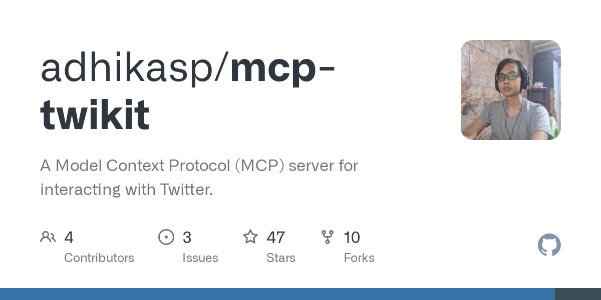 MCP-Twikit：與Twitter交互的MCP服務(wù)器，應(yīng)用于社交媒體分析和數(shù)據(jù)檢索